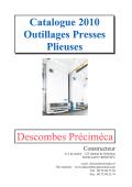 Catalogue 2010 Oulillages Presses Plieuses