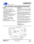 Cirrus Logic-CS5505/06/07/08 Low-Power, 16/20-Bit A/D Converters