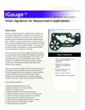 i G a u g e™ Vision Appliance for Measurement Applications