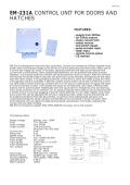 EM-231A CONTROL UNIT FOR DOORS AND HATCHES