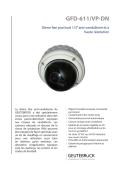 GFD-611/VP-DN Dôme fixe jour/nuit 1/3” anti-vandalisme et à haute résolution