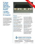 FC Series 120 Watt Regulated High Voltage DC Power Supplies