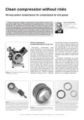 Oil-less piston compressors for compressed air and gases