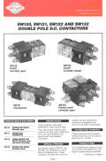 Series of Double Pole D.C. Contactors SW120, SW121, SW122 