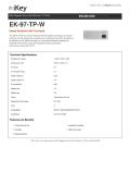 IKEY Industrial Peripherals-EK-97-TP-W Sealed Keyboard with Touchpad