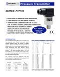  Pressure Transmitters SERIES: PTF106