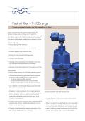 Fuel oil filter – F-152 range  Continuously automatic backflushing fuel oil filter