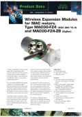 Wireless Expansion Modules for MAC motors. Type MAC00-FZ4 (IEEE 802.15.4) and MAC00-FZ4-ZB (ZigBee)