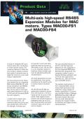 Multi-axis high-speed RS485 Expansion Modules for MAC motors. Types MAC00-FS1 and MAC00-FS4
