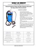 VAC-U-MAX-Venturi Powered, Pulse-Jet Filter Cleaning Vacuums for Class II Div II Environments Model 40008, 40012, and 40013