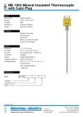 Electra-ME 1053 Mineral Insulated Thermocouple with 3-pin Plug