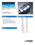 Model 2002 Bonded Strain Gage Oceanographic Pressure Transducer