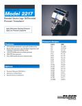 Model 2217 Bonded Strain Gage Differential Pressure Transducer