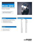 Model 2212 Bonded Strain Gage Differential Pressure Transducer