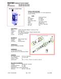 MARINE PRODUCT DATA SHEET Centrifugal Pump OEM 1700-000-030 (500 GPH)