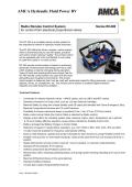 Radio Remote Control System Series RC400 for control from electrical proportional valves