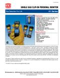 SINGLE GAS CLIP-ON PERSONAL MONITOR