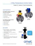 Model G, Version G and Accessories 3-Way Temperature Control Valve
