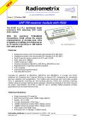 UHF FM receiver module with RSSI