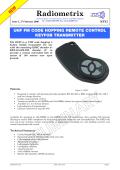 UHF FM CODE HOPPING REMOTE CONTROL KEYFOB TRANSMITTER