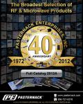 Pasternack Enterprises RF, Microwave and Fiber Optics Catalog 296 Pages.