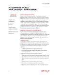 Oracle-JD Edwards World Procurement Management