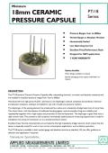 Miniature 18mm CERAMIC PRESSURE CAPSULE  PTi18 Series