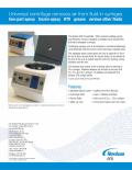 Universal centrifuge removes air from fluid in syringes two-part epoxy frozen epoxy RTV grease various other fluids