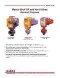 Maxon Shut-Off and Vent Valves General Purpose