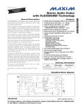 MAX98088 Stereo Audio Codec with FlexSound Technology