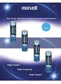 High-Power Cylindrical Lithium Ion Rechargeable Battery  Maxell 