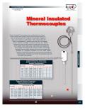 Marsh Bellofram Thermo-Couple Products Division Mineral Insulated Thermocouples