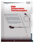 Marsh Bellofram Thermo-Couple Products Division High Temperature Thermocouples