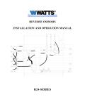 Watts Water Technologies-10 gpm Commercial RO w/ Adjustable Recovery