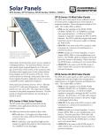 Solar Panels SP5 Series, SP10 Series, SP20 Series, SP50-L, SP85-L