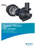 Lowara France-Ecocirc ®    D5vario  pompes à courant continu  DIRECT OU alimenté par batterie  DE 8-24 VOLT, AVEC CONTRÔLE DE VITESSE