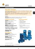 Centrifugal pumps with in-line suction and delivery flanges, single (FC) and twin (FCT) versions