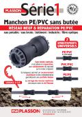 PLASSON FRANCE-Manchon PE/PVC sans butée RÉSEAU NEUF 