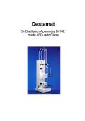 Destamat Bi-Distillation Apparatus Bi 18E made of Quartz Glass