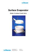 Surface Evaporator Made of opaque fused silica