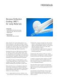 Heraeus Reflective Coating (HRC®) for Lamp Materials