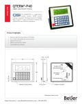 Beijer Electronics, Inc.-Large display QTERM-P40 character terminal data sheet