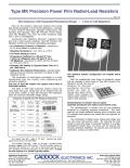 Caddock Electronics-Type MK Precision Power Film Radial Lead Resistors