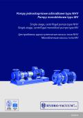 Single-stage, centrifugal pumps type NHV Single-stage, centrifugal monoblock pumps type MV