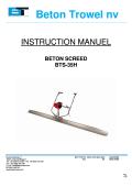 INSTRUCTION MANUEL BETON SCREED BTS-35H