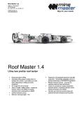 Ro f Master 1.4 Ultra-low profile roof bolter