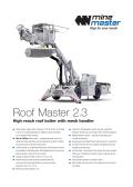 Roof Master 2.3 High reach roof bolter with mesh handler
