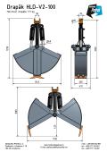 Drapák HLD-V2-100 Hmotnost drapáku 171 kg