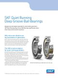 SKF Quiet Running Deep Groove Ball Bearings