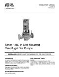Series 1580 In-Line Mounted Centrifugal Fire Pumps